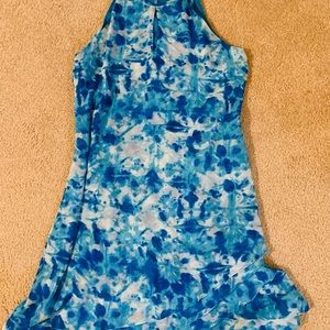 Calvin Klein halter neck chiffon dress